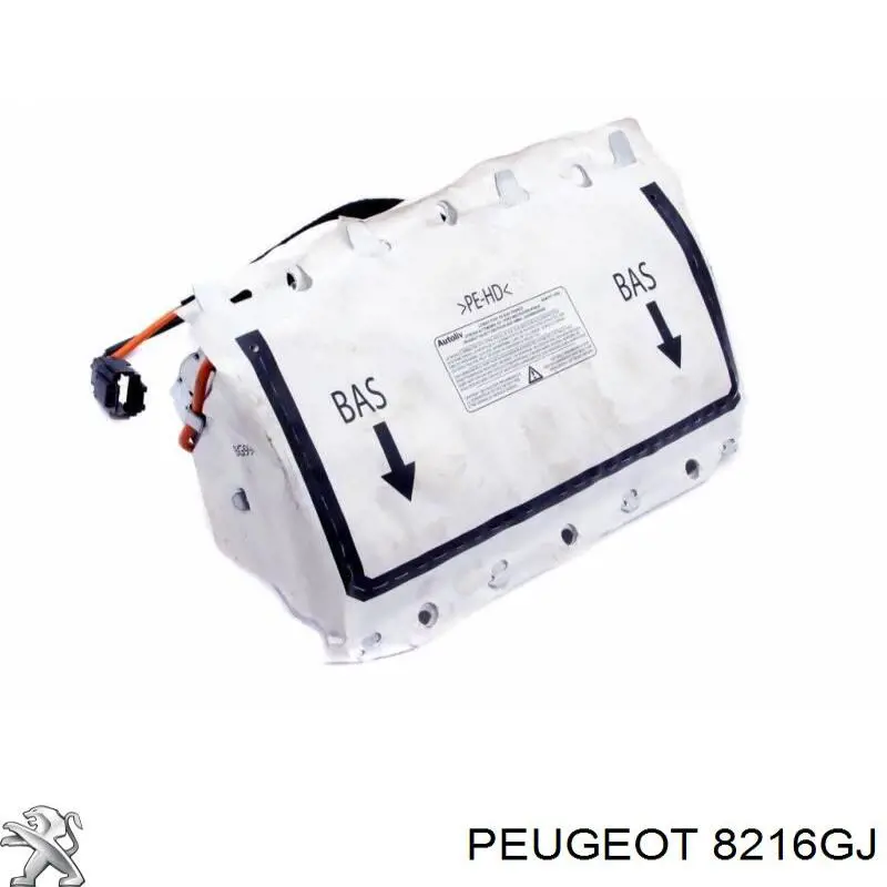 8216GJ Peugeot/Citroen Cinto de segurança (AIRBAG) de passageiro