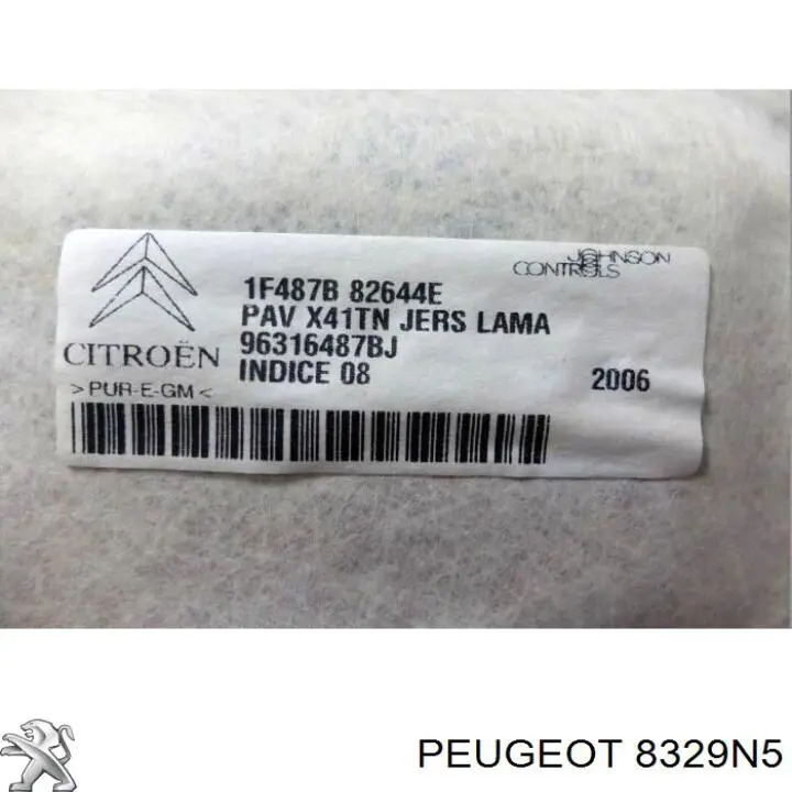 Revestimento do teto Citroen C5 I DC