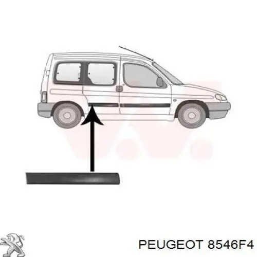 Moldura da porta traseira direita Polcar 23500042 preço, a partir de 42,09 USD