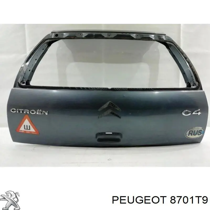 8701T9 Peugeot/Citroen Porta traseira (3ª/5ª porta-malas (tampa de alcapão)