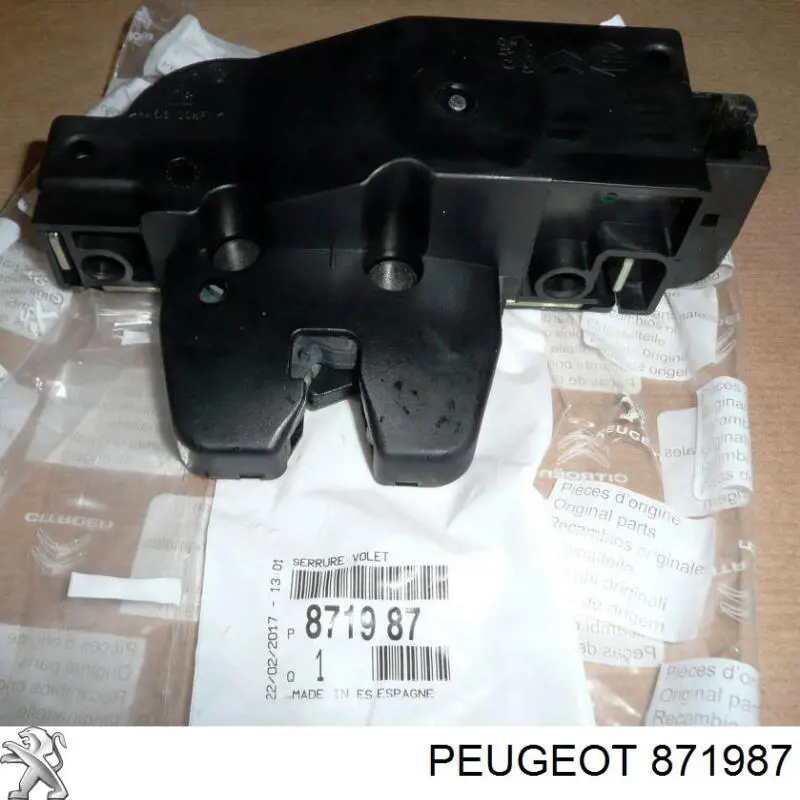 871987 Peugeot/Citroen Fecho de tampa de porta-malas (de 3ª/5ª porta traseira)