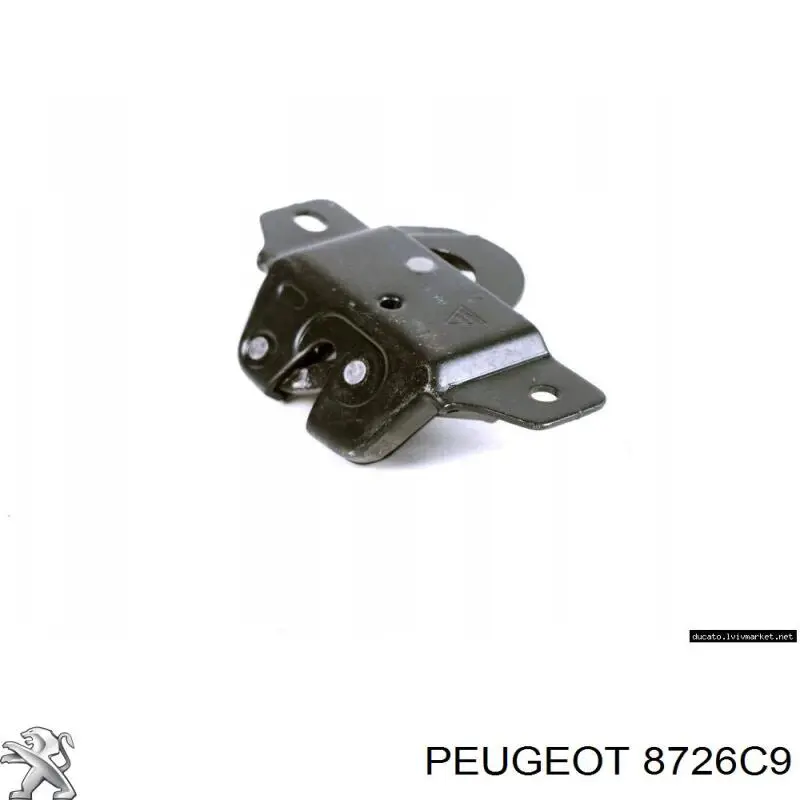 8726C9 Peugeot/Citroen Fecho superior da porta traseira direita batente