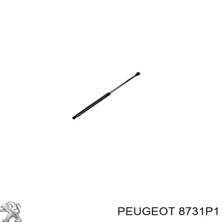 Compre 8731P1 Peugeot/Citroen Amortecedor de tampa de porta-malas (de 3ª/5ª porta traseira)