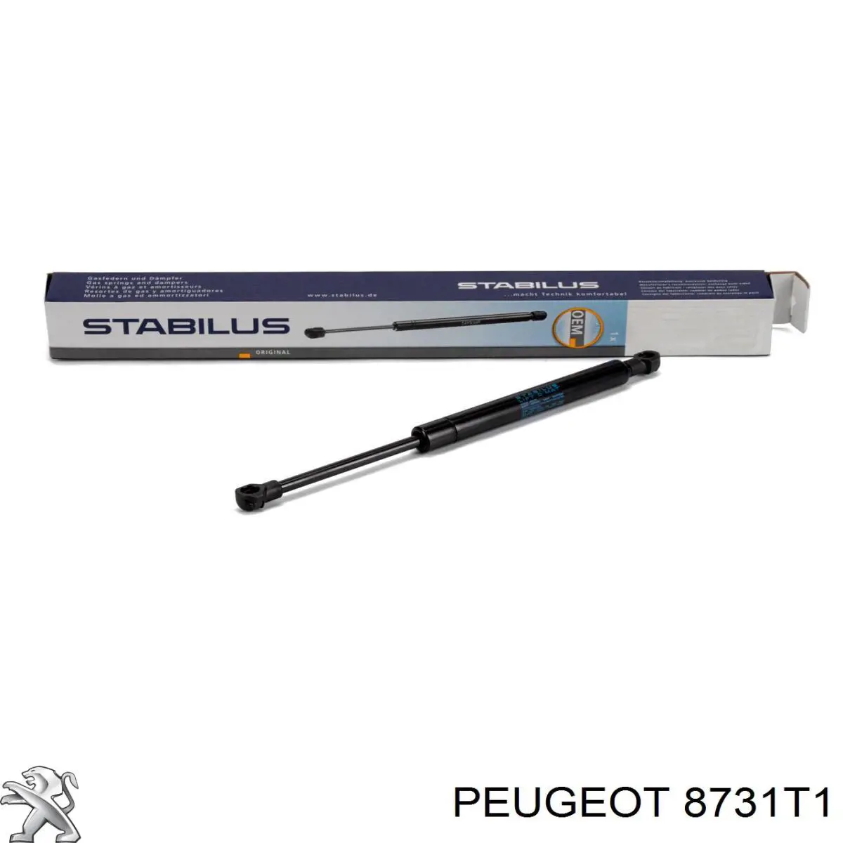 Amortecedor de tampa de porta-malas (de 3ª/5ª porta traseira) Peugeot/Citroen 8731T1 preço, a partir de 17,58 USD