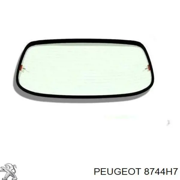 Compre 8744H7 Peugeot/Citroen Vidro de porta-malas de 3ª/5ª porta traseira (de tampa de alcapão)