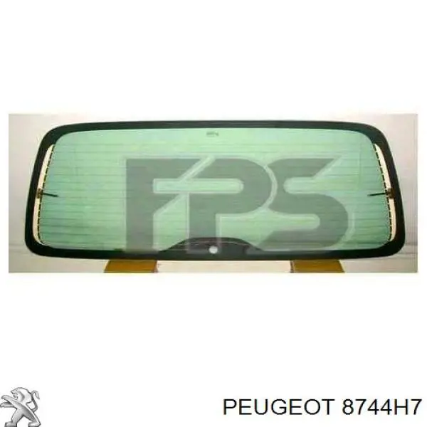 Compre 8744H7 Peugeot/Citroen Vidro de porta-malas de 3ª/5ª porta traseira (de tampa de alcapão)