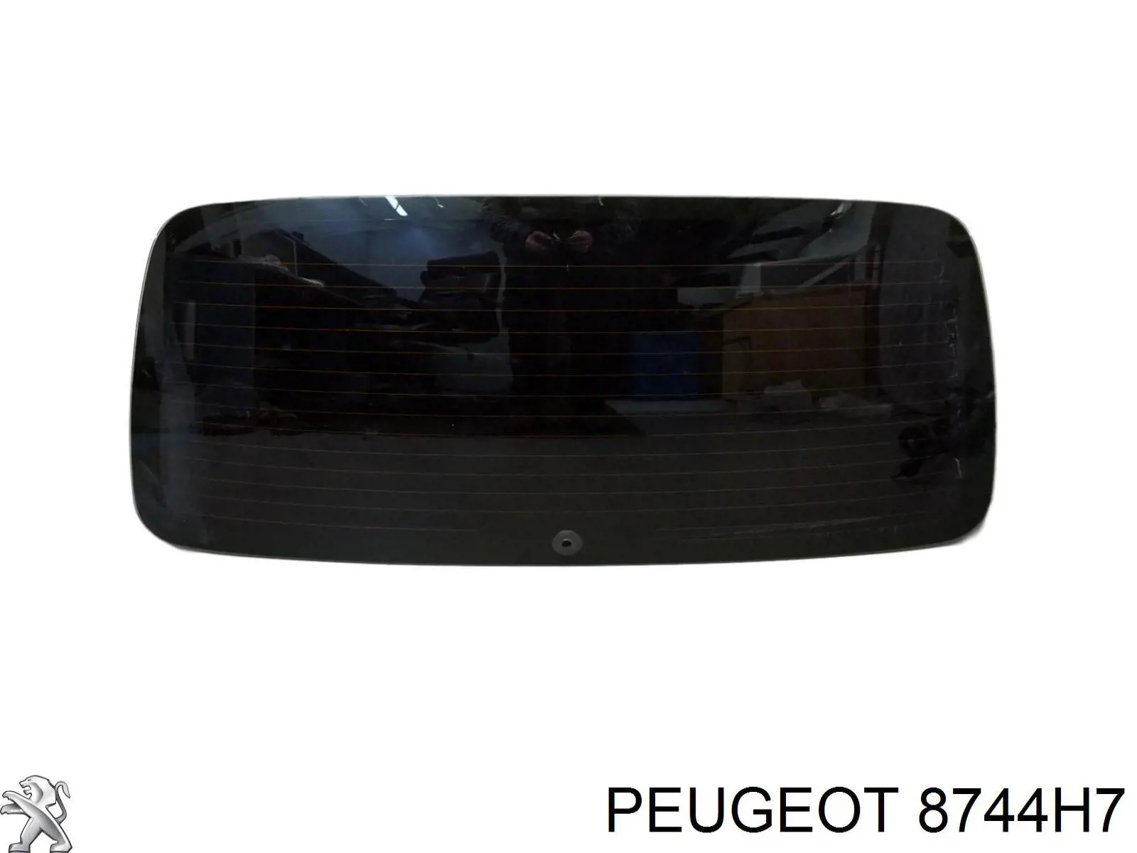 8744H7 Peugeot/Citroen Vidro de porta-malas de 3ª/5ª porta traseira (de tampa de alcapão)