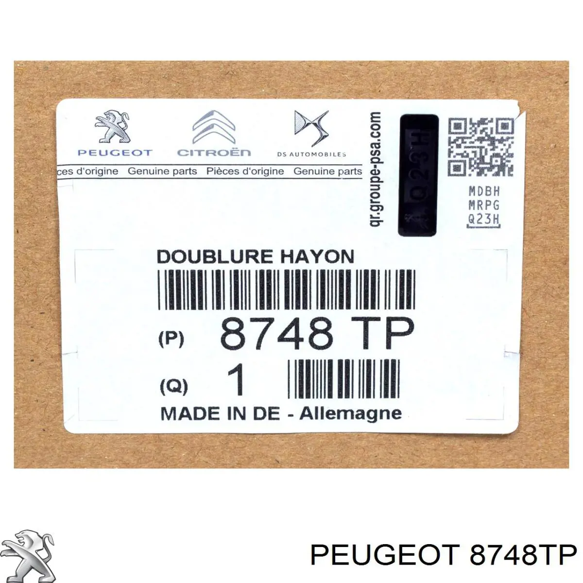  Peugeot/Citroen 8748TP preço, a partir de 333,53 USD