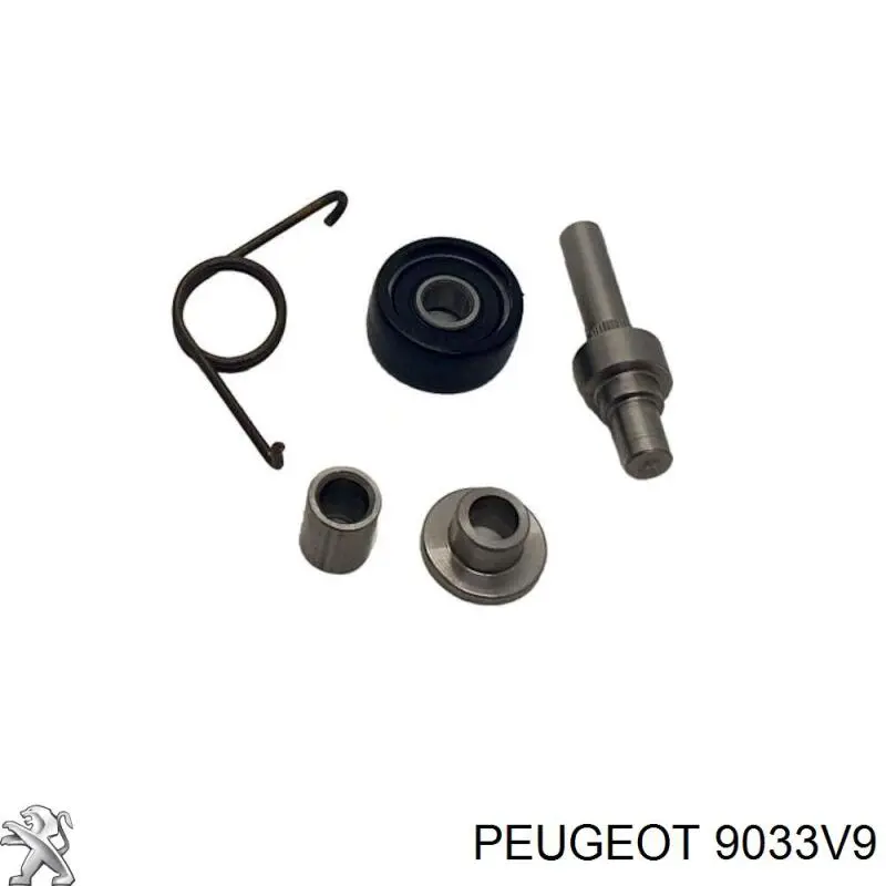 9033V9 Peugeot/Citroen Rolo esquerdo inferior da porta lateral (deslizante)