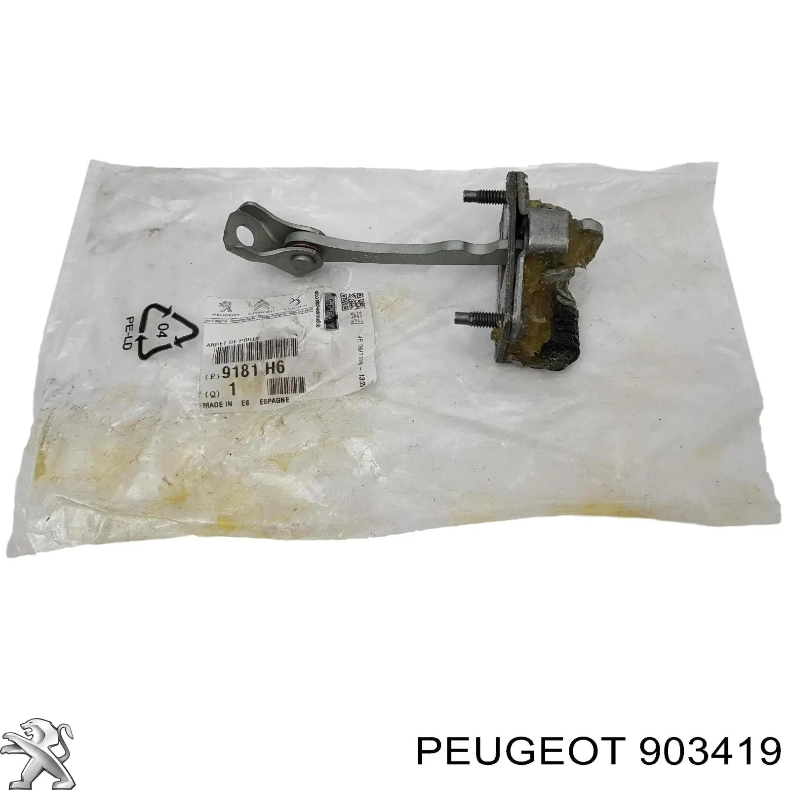 Compre 903419 Peugeot/Citroen Rolo direito superior da porta lateral (deslizante)