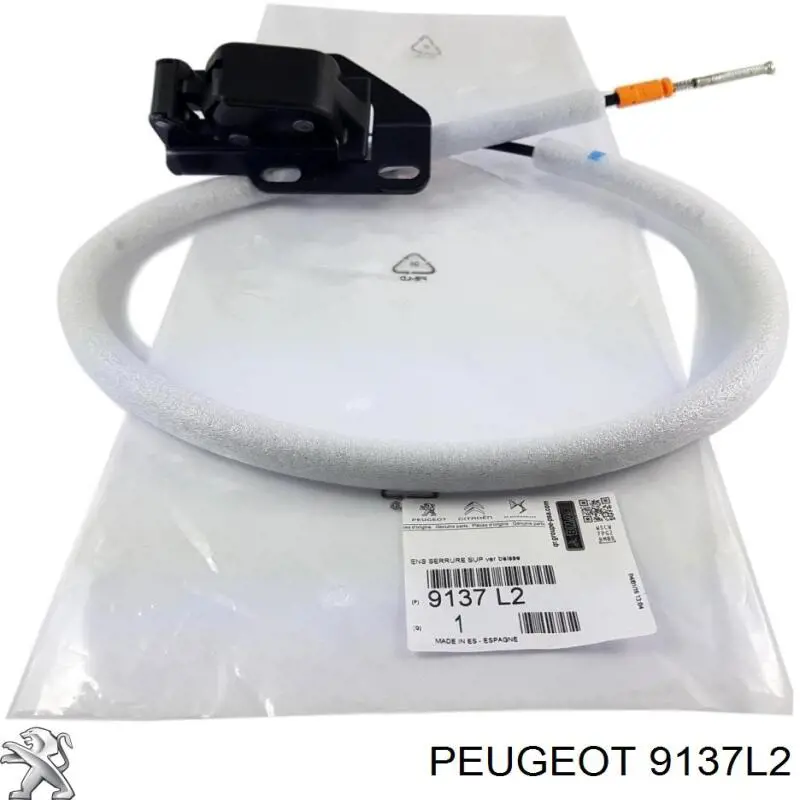 9137L2 Peugeot/Citroen Fecho da porta traseira esquerda batente