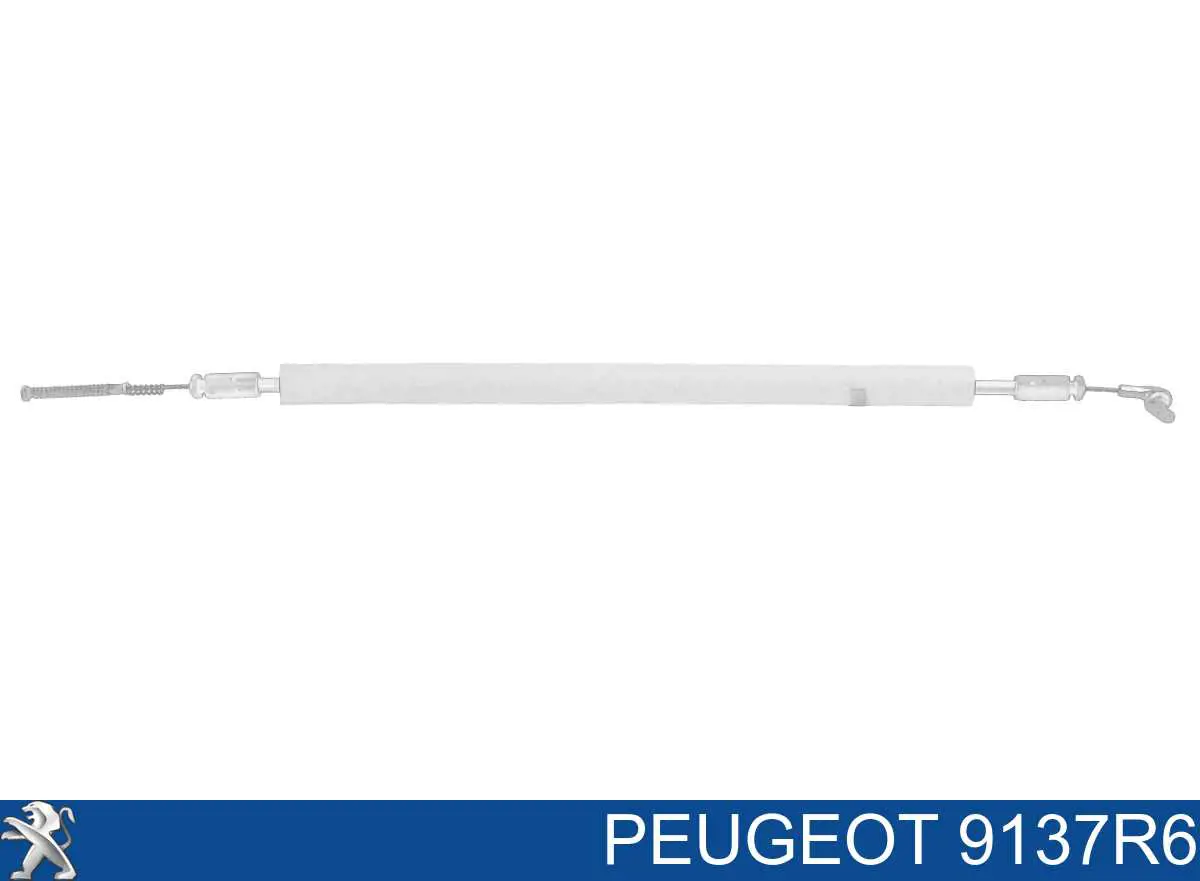 00009137R6 Peugeot/Citroen Cabo (pedal) de abertura do fecho da porta traseira esquerda