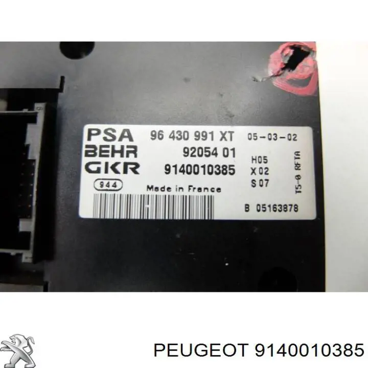 Unidade de controlo dos modos de aquecimento/condicionamento Peugeot 307 preço, a partir de 21,80 USD