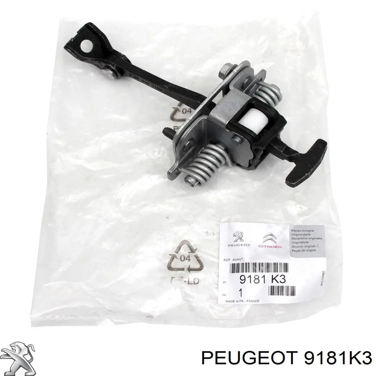 9181K3 Peugeot/Citroen Limitador dianteiro de abertura de porta