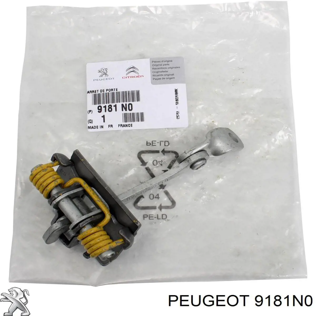 9181N0 Peugeot/Citroen Limitador dianteiro de abertura de porta