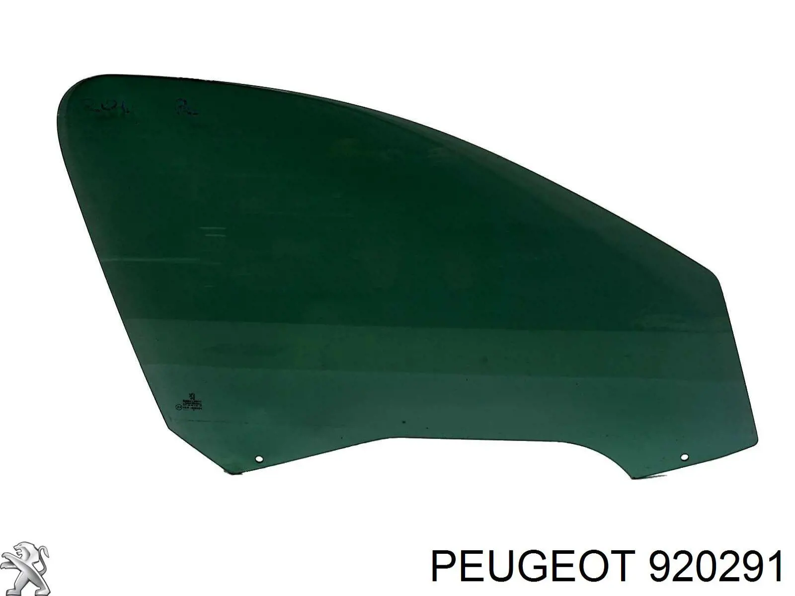 920291 Peugeot/Citroen Vidro da porta dianteira direita