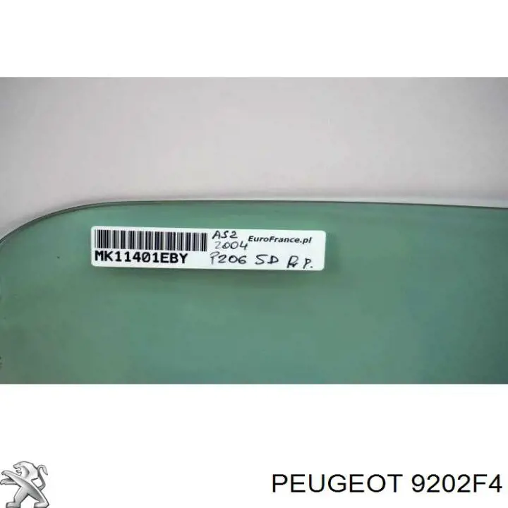 Compre 9202F4 Peugeot/Citroen Vidro da porta dianteira direita