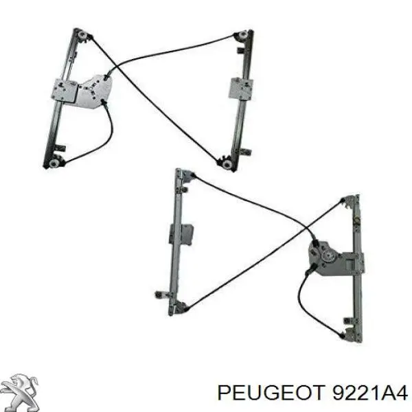 9221A4 Peugeot/Citroen Mecanismo de acionamento de vidro da porta dianteira esquerda