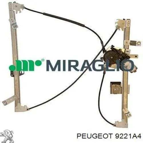 Compre 9221A4 Peugeot/Citroen Mecanismo de acionamento de vidro da porta dianteira esquerda