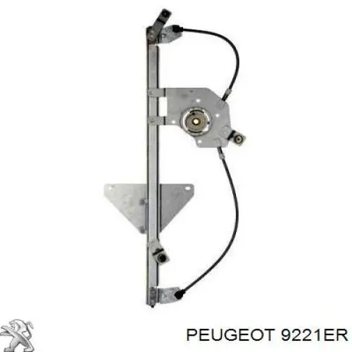 9221ER Peugeot/Citroen Mecanismo de acionamento de vidro da porta dianteira esquerda