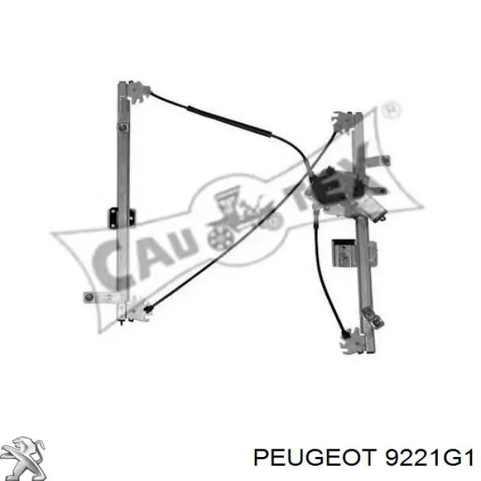 Mecanismo de acionamento de vidro da porta dianteira direita 9221G1 Peugeot/Citroen