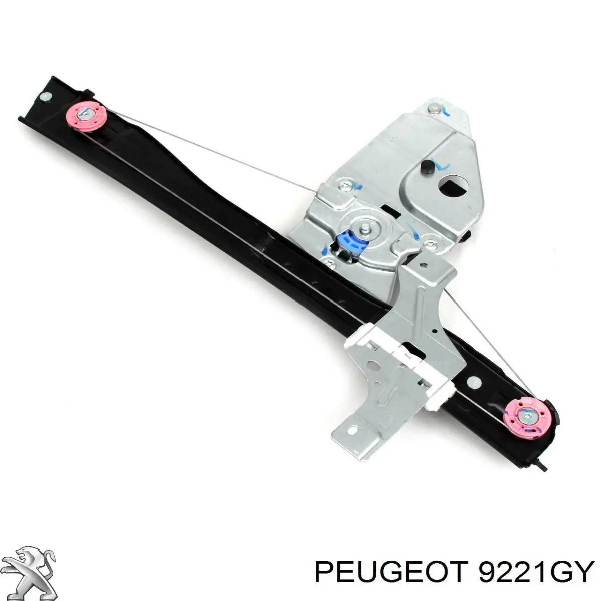 9221GY Peugeot/Citroen Mecanismo de acionamento de vidro da porta dianteira esquerda