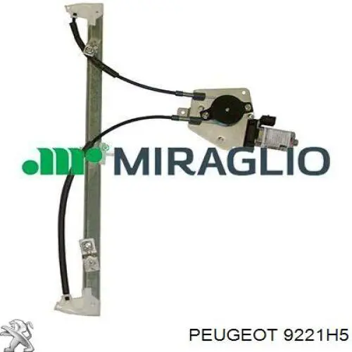 9221H5 Peugeot/Citroen Mecanismo de acionamento de vidro da porta dianteira esquerda