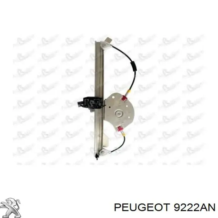 9222AN Peugeot/Citroen Mecanismo de acionamento de vidro da porta dianteira direita