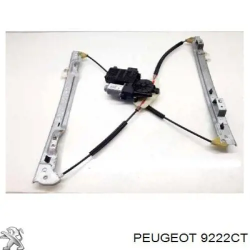 9222CT Peugeot/Citroen Mecanismo de acionamento de vidro da porta dianteira direita