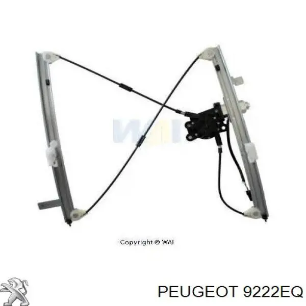 9222EQ Peugeot/Citroen Mecanismo de acionamento de vidro da porta dianteira direita