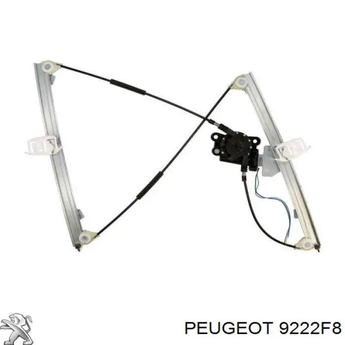 9222F8 Peugeot/Citroen Mecanismo de acionamento de vidro da porta dianteira direita