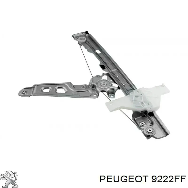 9222FF Peugeot/Citroen Mecanismo de acionamento de vidro da porta dianteira direita