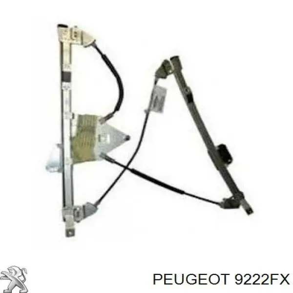 9222FX Peugeot/Citroen Mecanismo de acionamento de vidro da porta dianteira direita