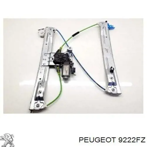 9222FZ Peugeot/Citroen Mecanismo de acionamento de vidro da porta dianteira direita