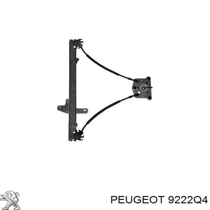 9222Q4 Peugeot/Citroen Mecanismo de acionamento de vidro da porta dianteira direita