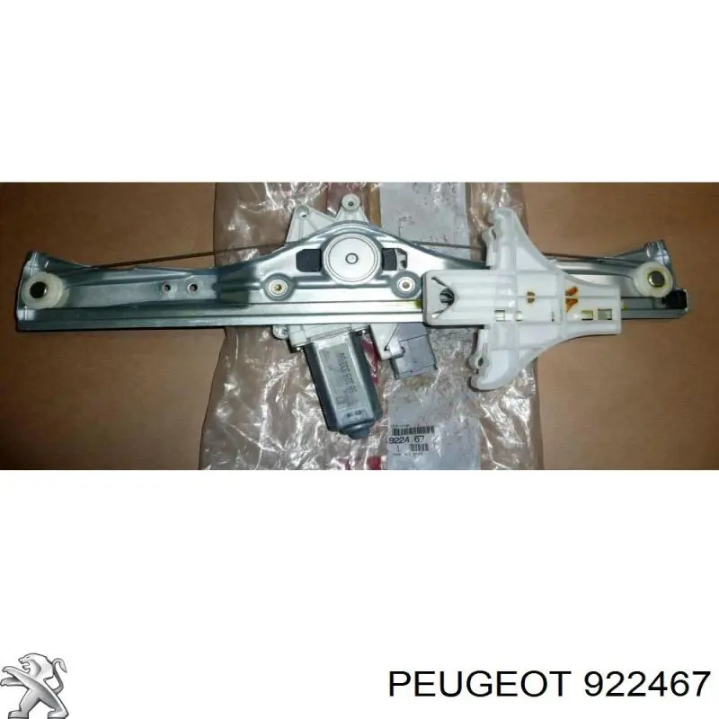 922467 Peugeot/Citroen Mecanismo de acionamento de vidro da porta traseira direita