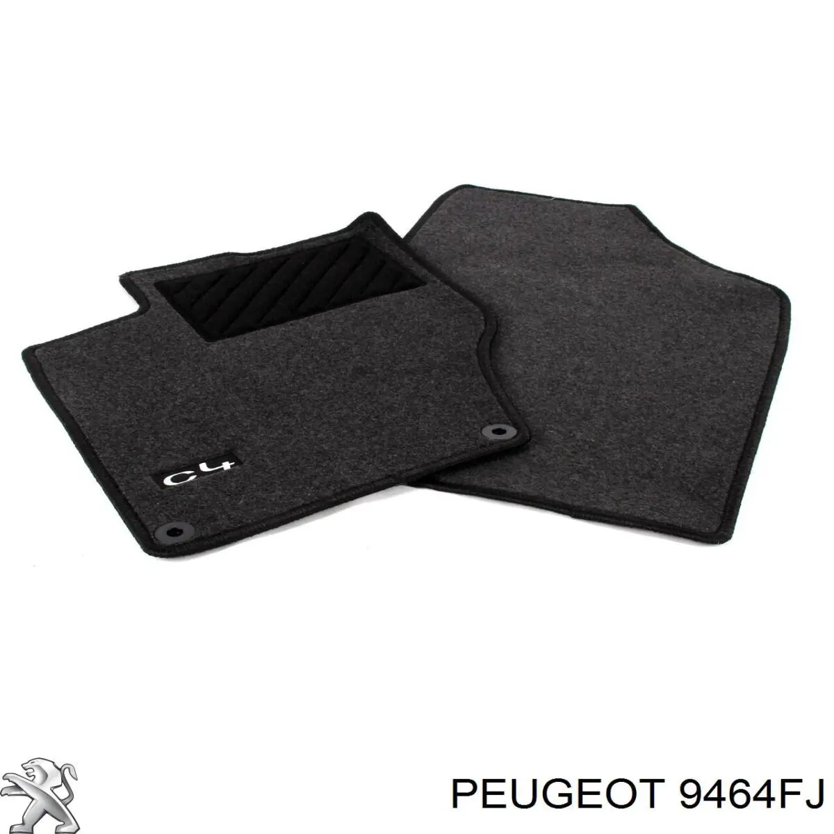 Tapetes dianteiros + traseiros, kit para Citroen C4 II B7