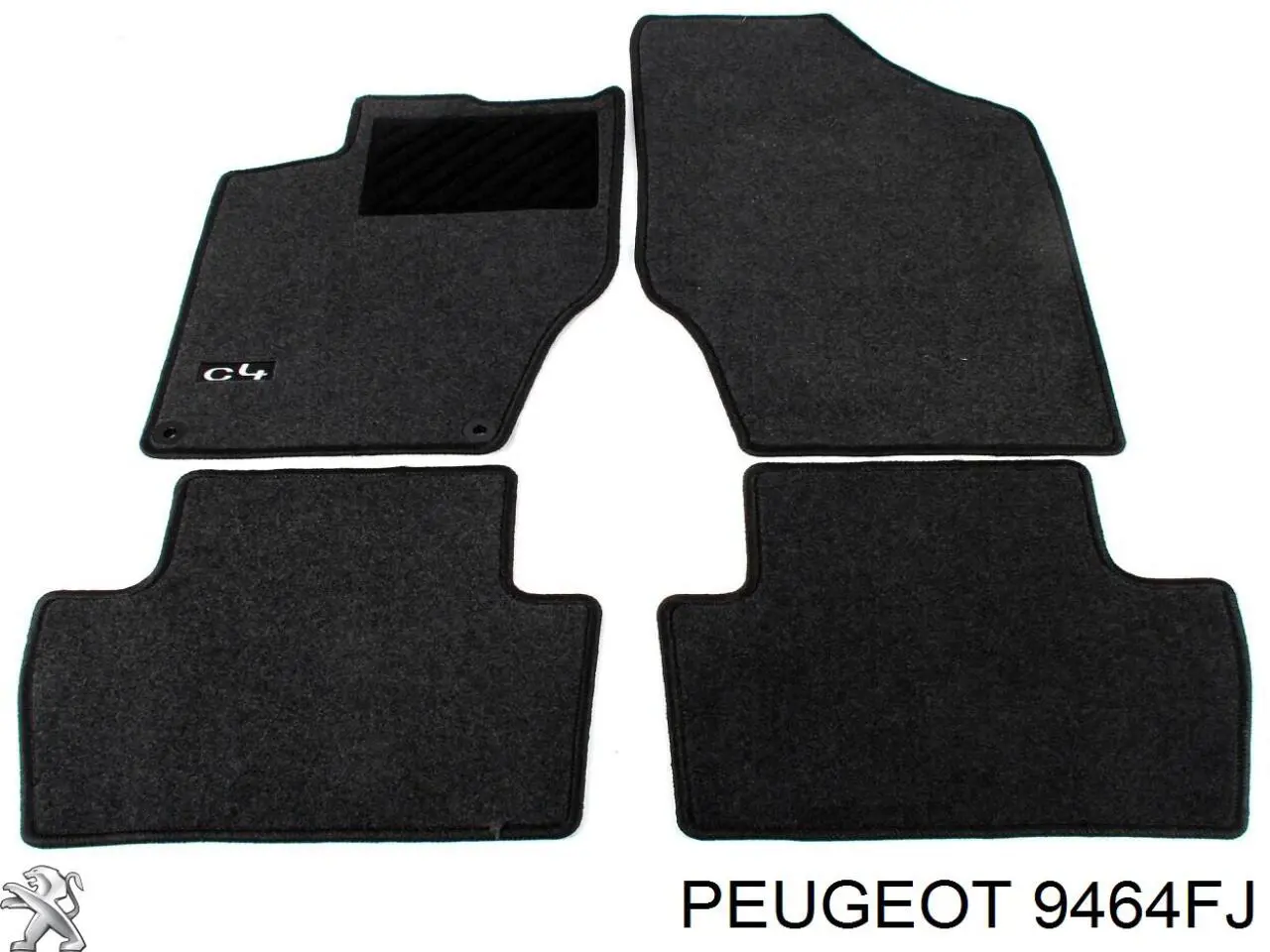 Tapetes dianteiros + traseiros, kit Citroen C4 II B7