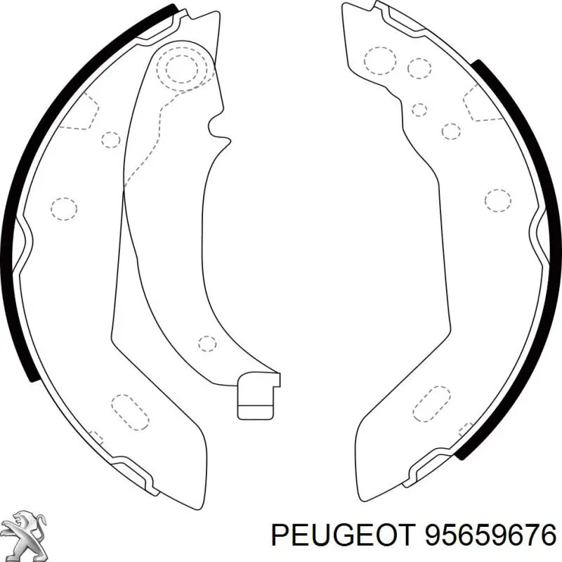 Compre 95659676 Peugeot/Citroen Sapatas do freio traseiras de tambor