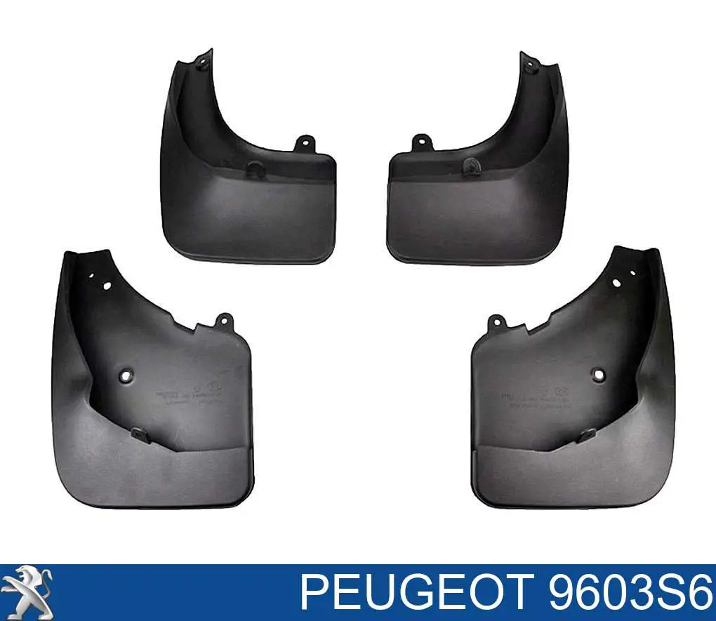 Protetores de lama dianteiros, kit Peugeot 3008 I 0U