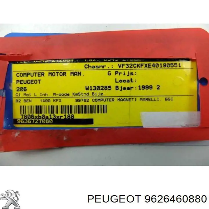 Unidade de dispositivos de segurança 9626460880 Peugeot/Citroen