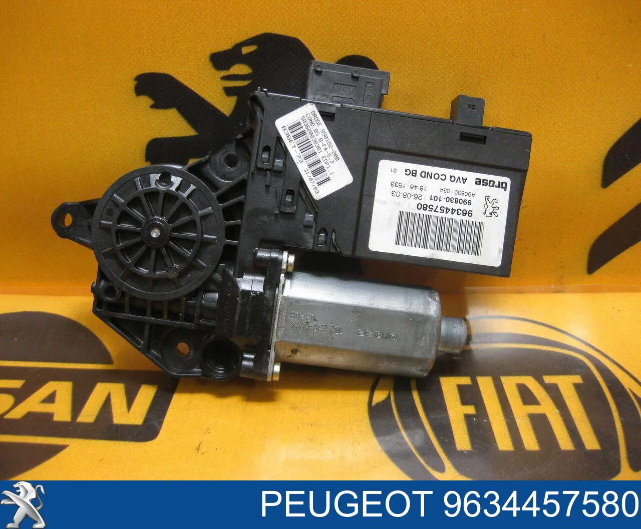 9634457580 Peugeot/Citroen Motor de acionamento de vidro da porta dianteira esquerda