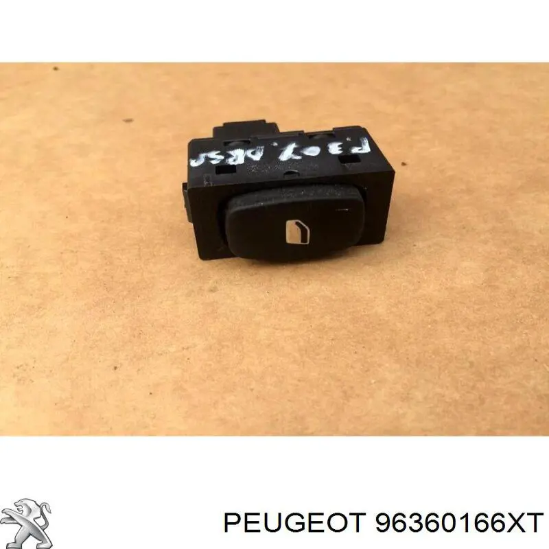 96360166XT Peugeot/Citroen Unidade de botões traseira direita de controlo de elevador de vidro