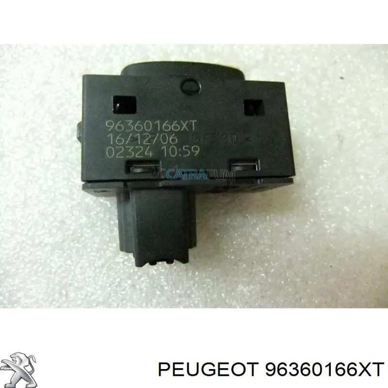 96360166XT Peugeot/Citroen Unidade de botões traseira direita de controlo de elevador de vidro