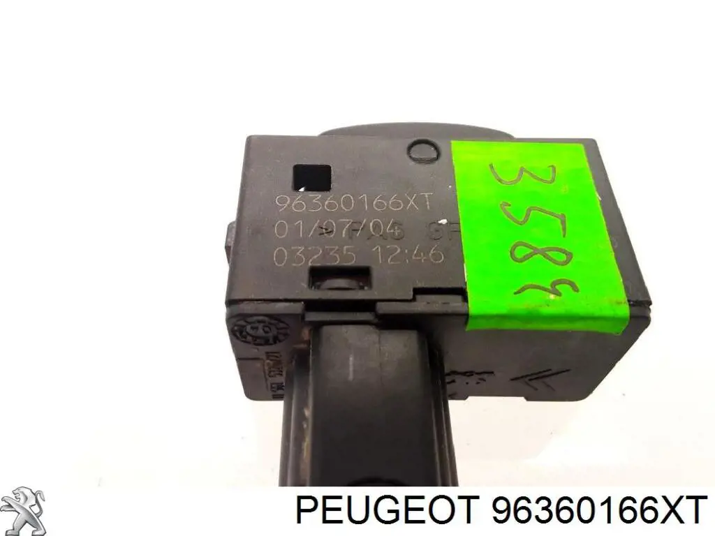 Unidade de botões traseira direita de controlo de elevador de vidro 96360166XT Peugeot/Citroen