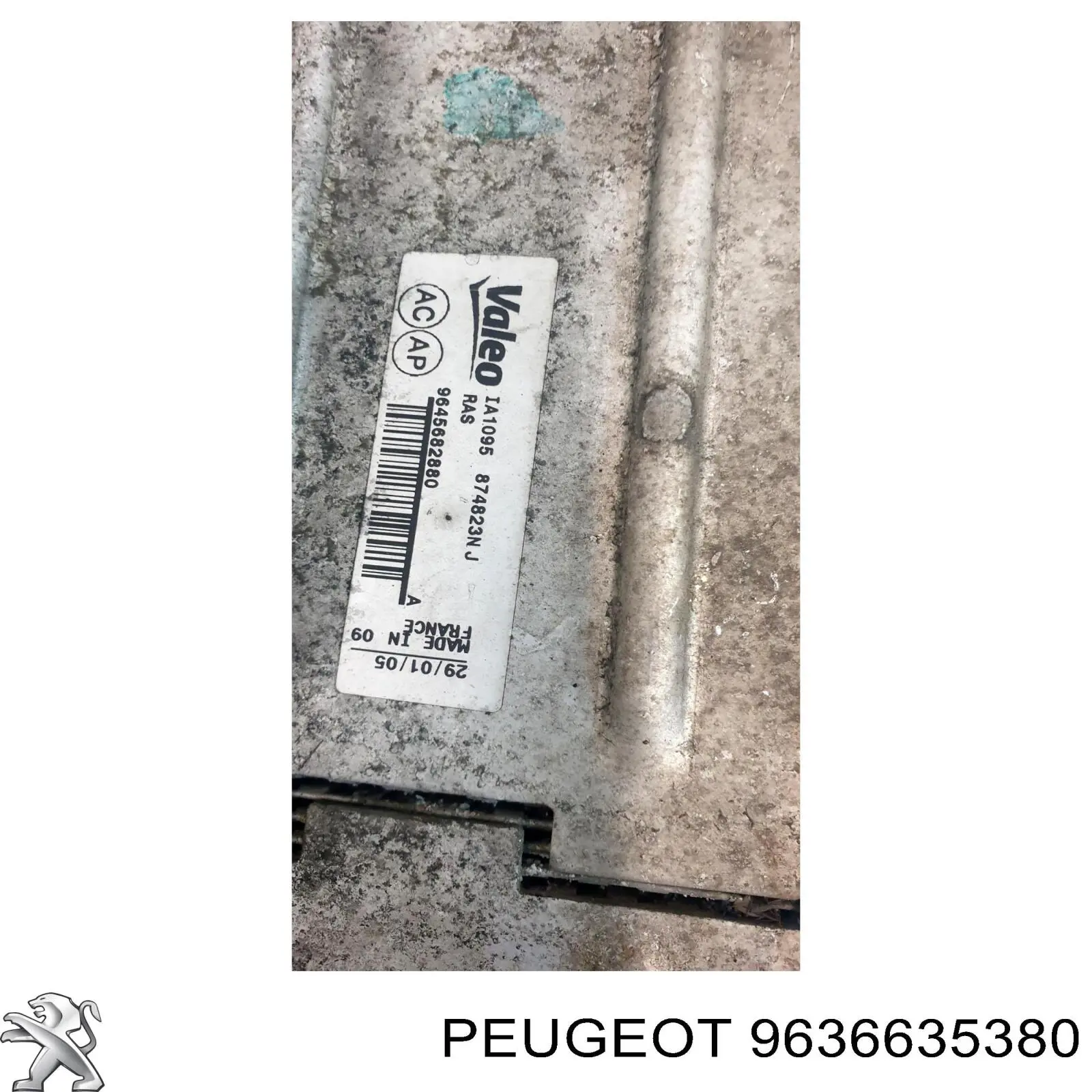 Compre 9636635380 Peugeot/Citroen Radiador de intercooler