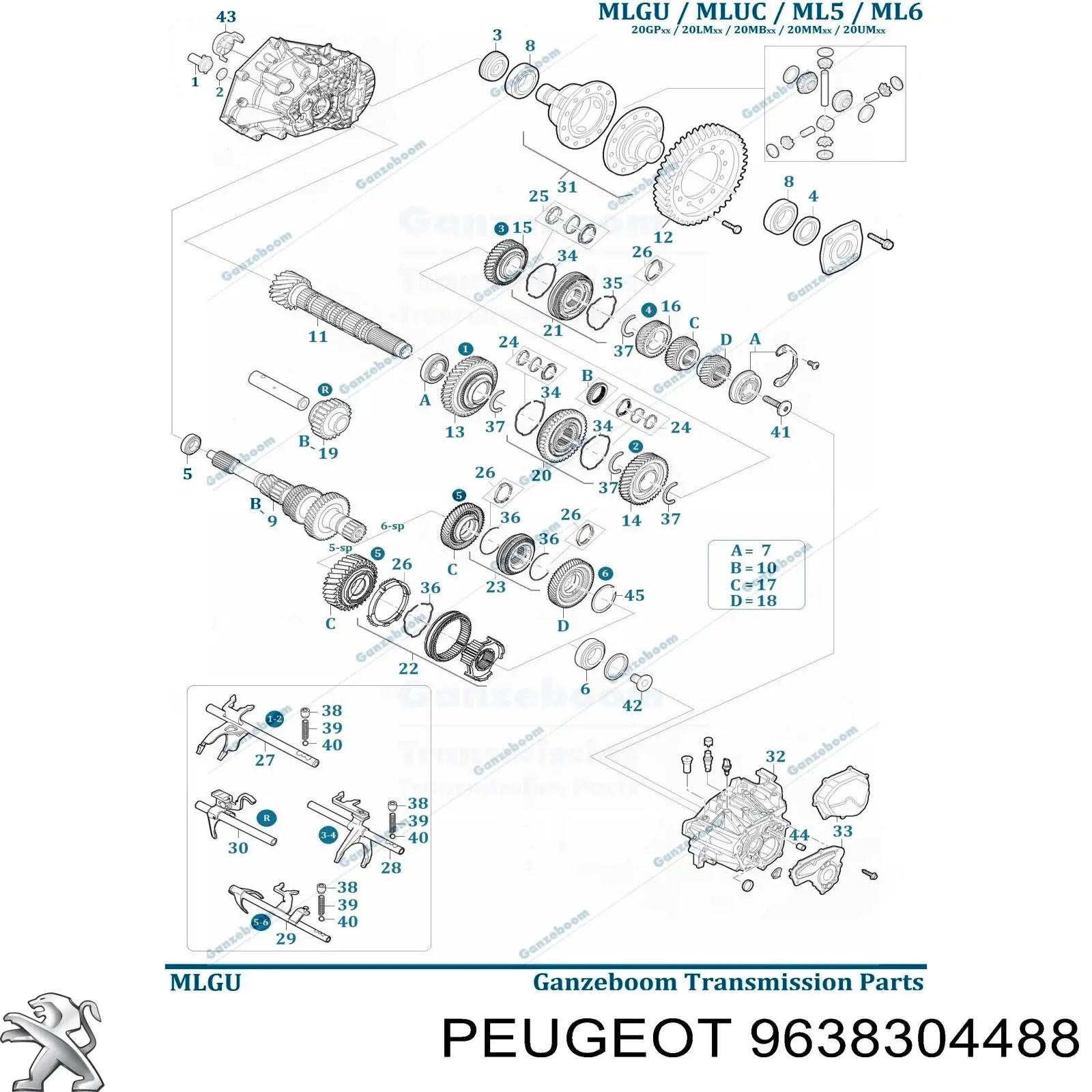 Compre 233845 Peugeot/Citroen Roda dentada propulsionada de 5ª velocidade