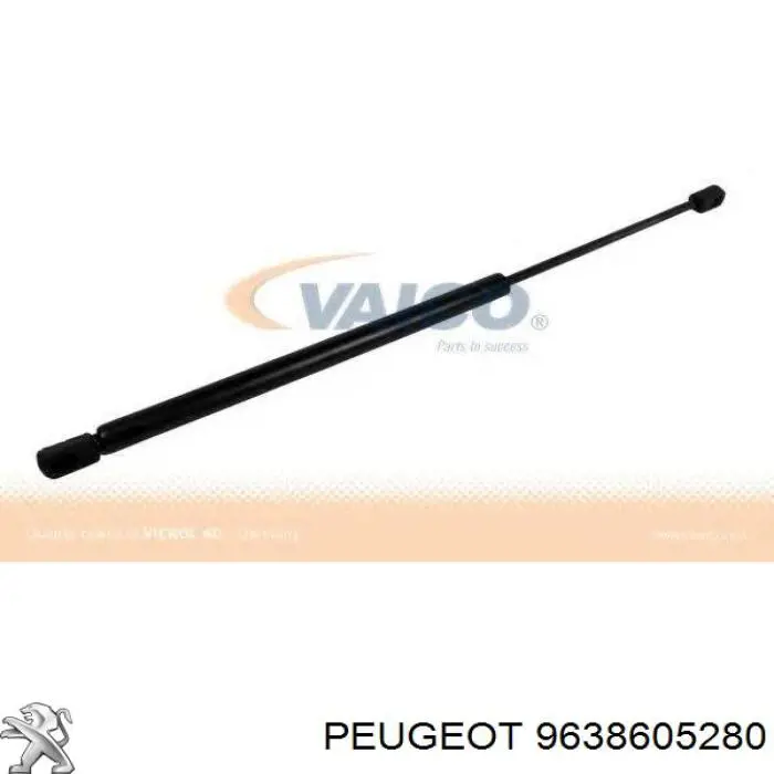 Compre 9638605280 Peugeot/Citroen Amortecedor de tampa de porta-malas (de 3ª/5ª porta traseira)