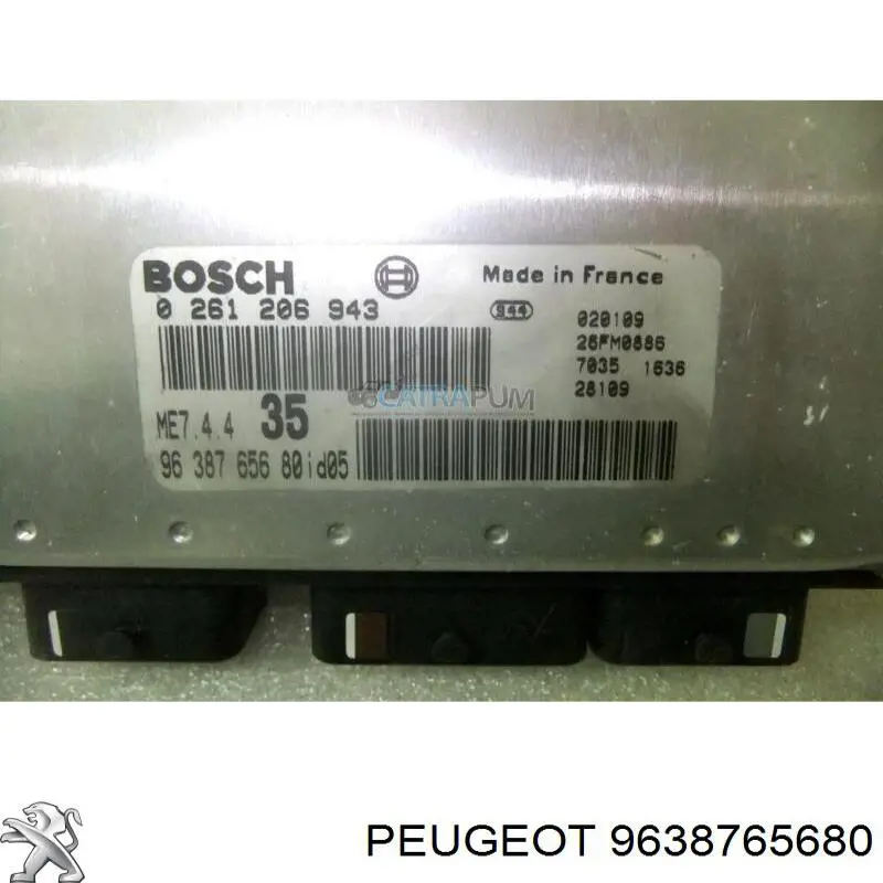 Módulo de direção (Centralina eletrônica) de motor 9638765680 Peugeot/Citroen