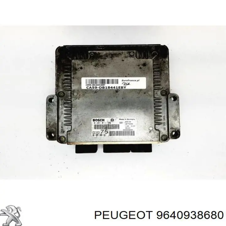 Módulo de direção (Centralina eletrônica) de motor 9640938680 Peugeot/Citroen